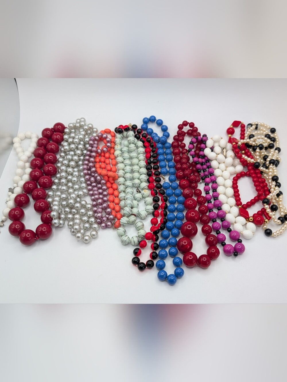 Lot of Vintage Acrylic Necklaces 13 Pieces